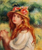 Renoir, Pierre Auguste - Blond in a Straw Hat